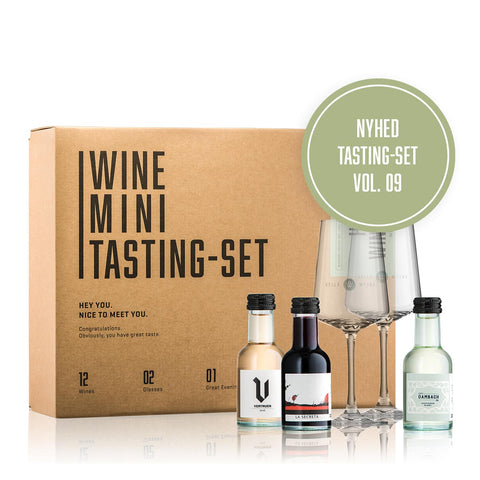 Wine Mini Tasting Set, Vol. 9 : 12 vine + 2 glas = 1 god aften