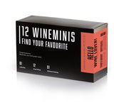 Wine Mini Tasting Set - uden glas: 1 lille boks, 12 vine, 1 hyggelig aften, Good Vibes Edition